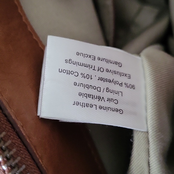 Danier Vintage Structured Leather Tote in Tan - Picture 12 of 16